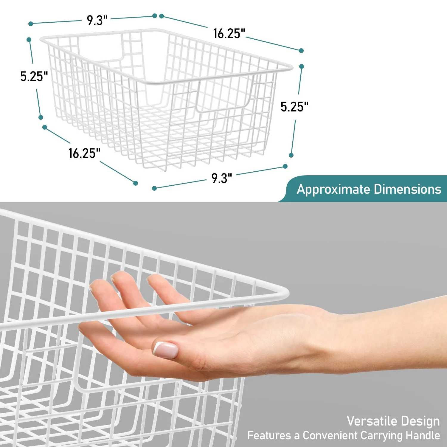 Farmhouse Wire Basket Bins (2 Pack)