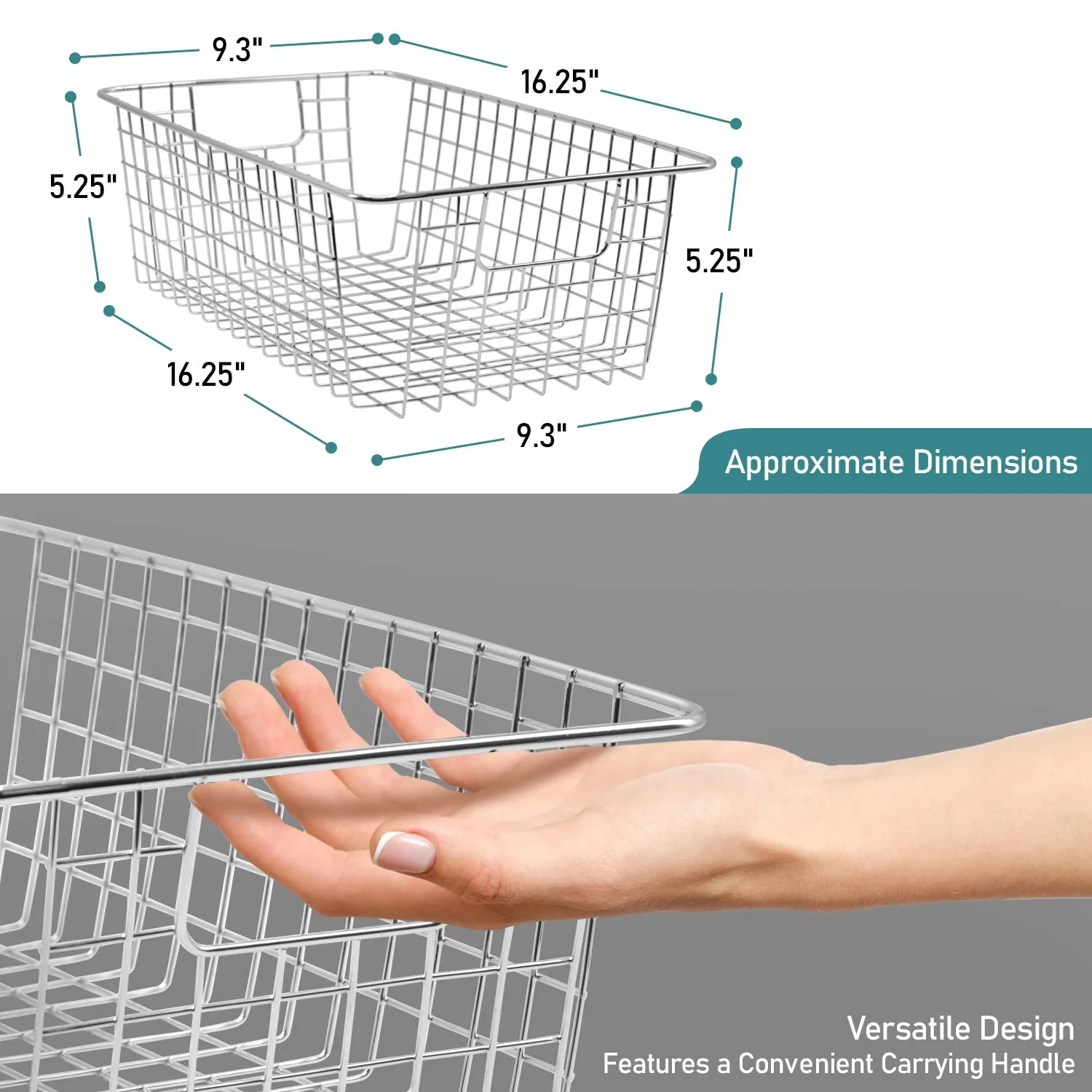 Farmhouse Wire Basket Bins (2 Pack)