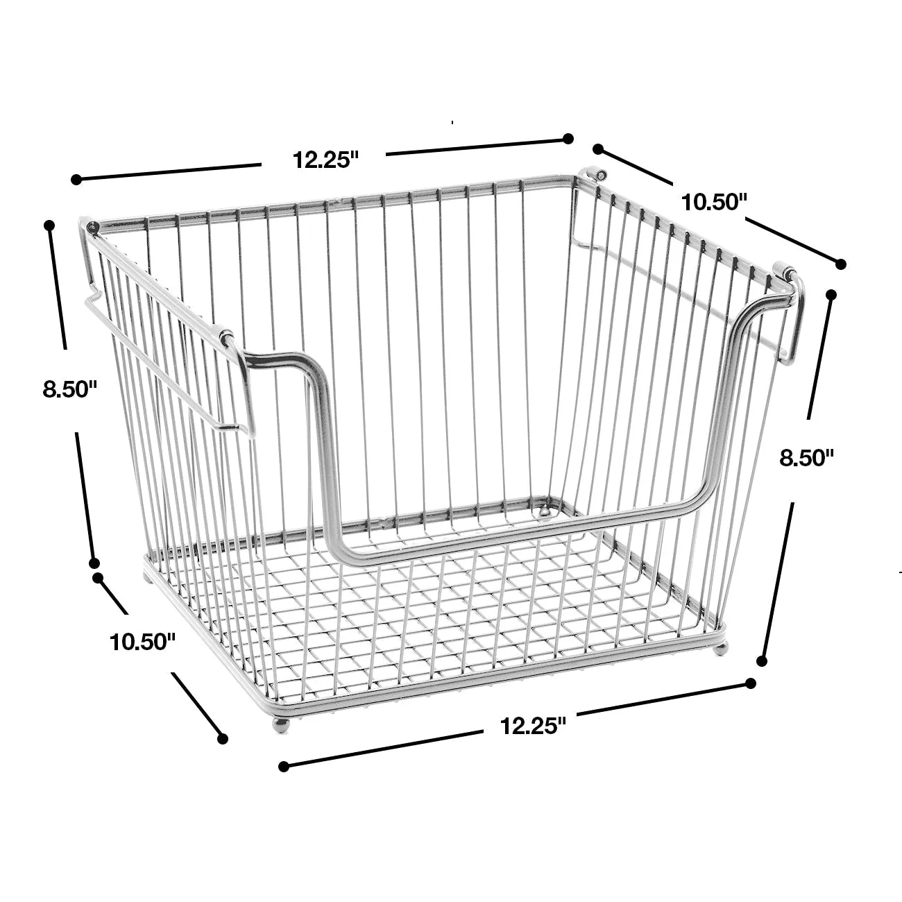 Farmhouse Wire Scoop Basket Bins (3 Pack)