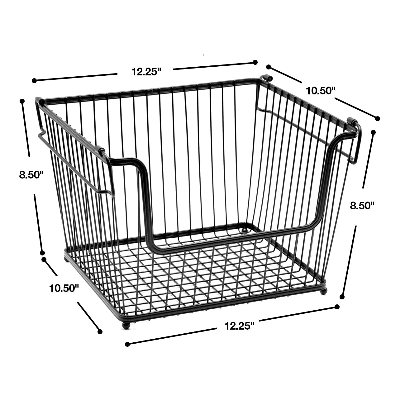 Farmhouse Wire Scoop Basket Bins (3 Pack)
