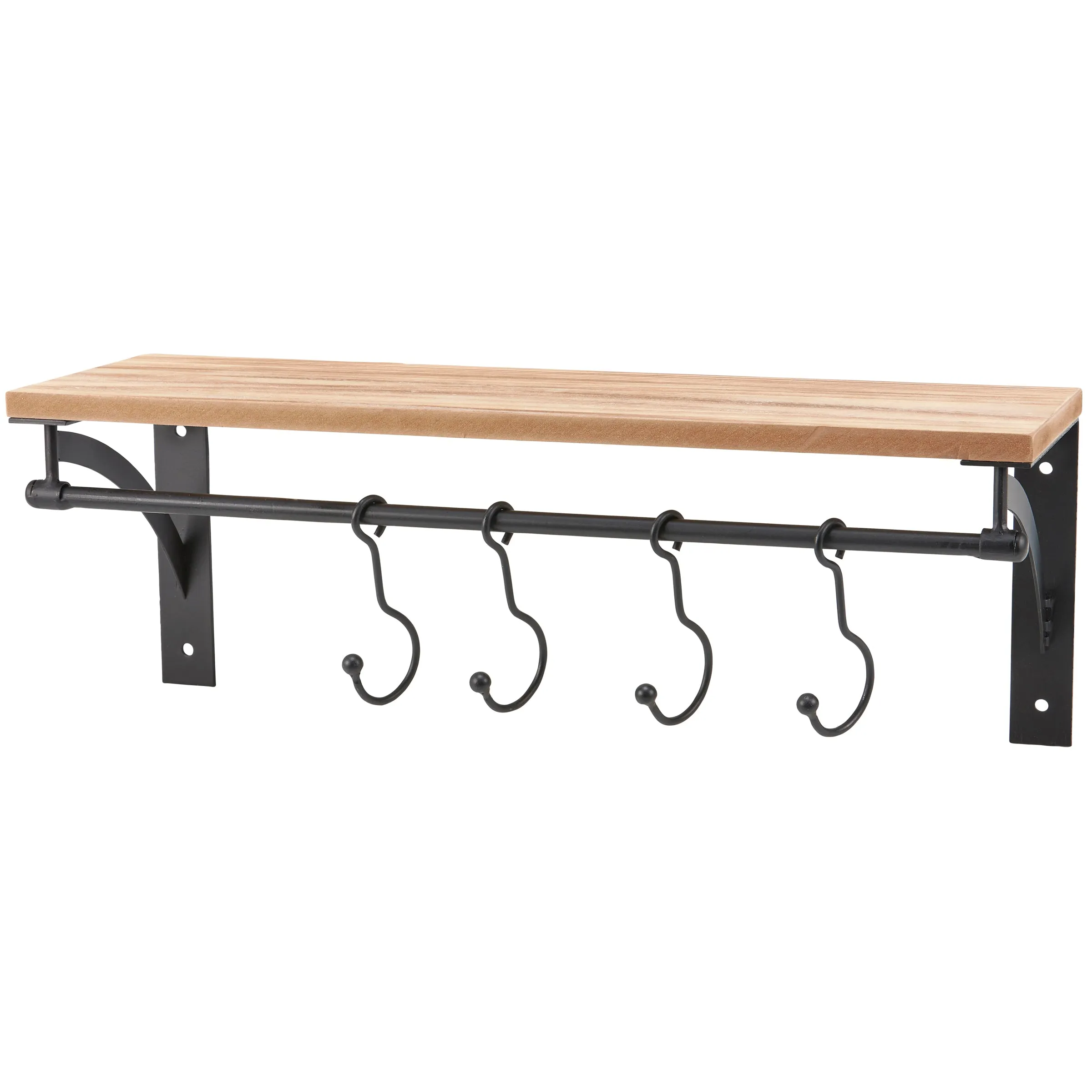 Floating Hooks Shelf