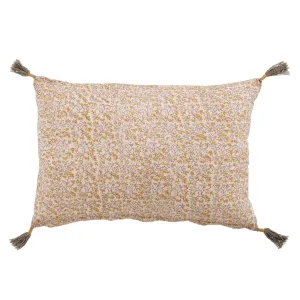 Floral Yellow Iris Lumbar Cushion