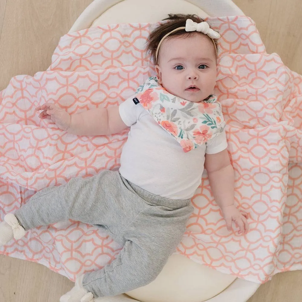 Floret   Trellis Premium Cotton Muslin Swaddle Blanket Set