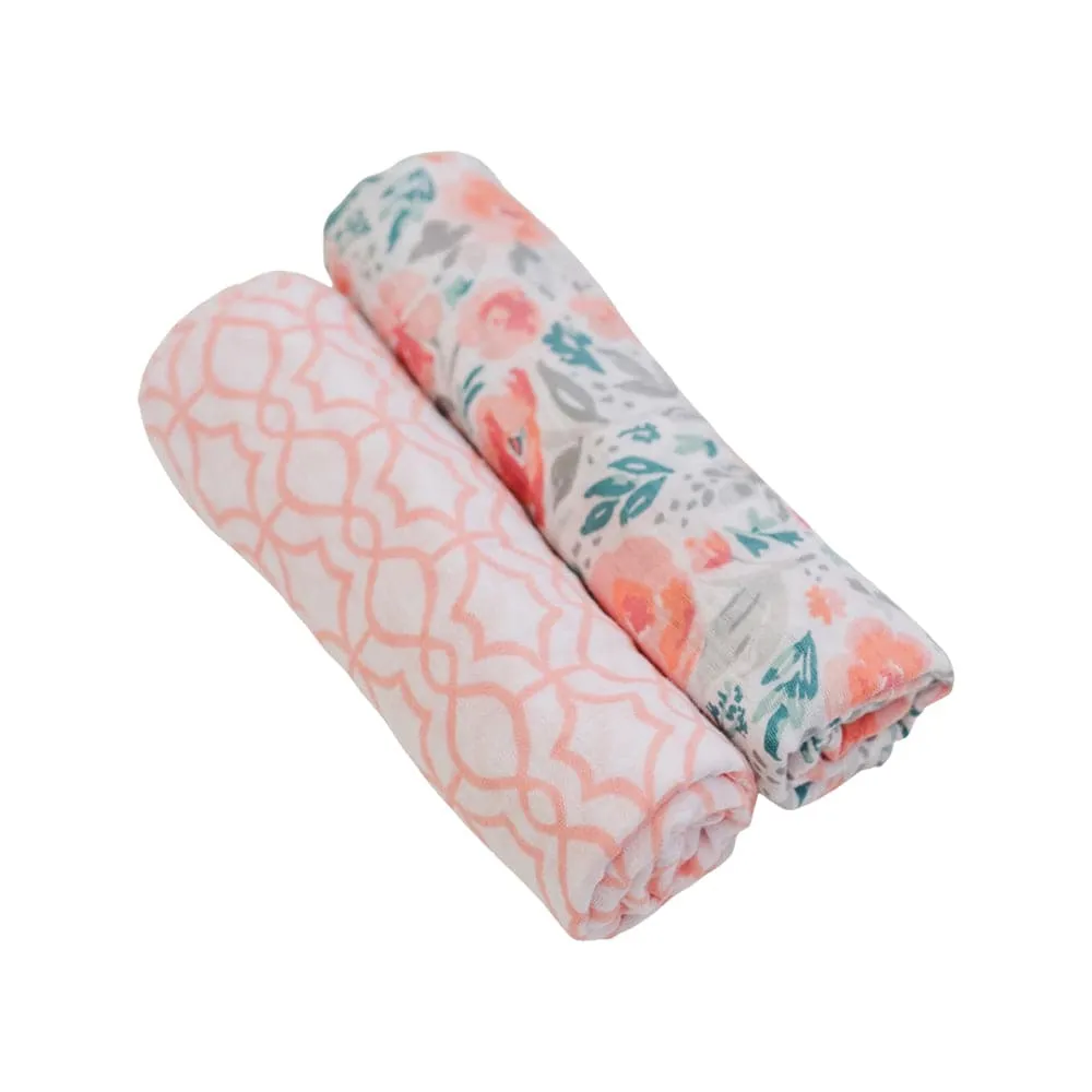 Floret   Trellis Premium Cotton Muslin Swaddle Blanket Set