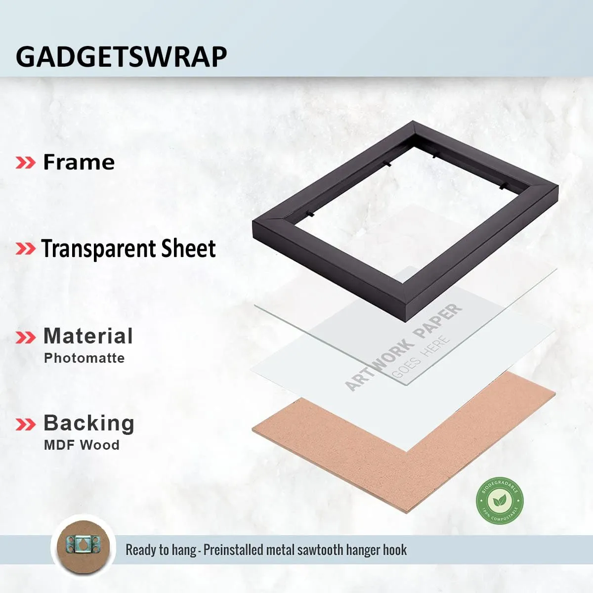 GADGETS WRAP Printed Photo Frame Matte Painting for Home Office Studio Living Room Decoration (11x17inch Black Framed) - Omg Im Like Literally Dead