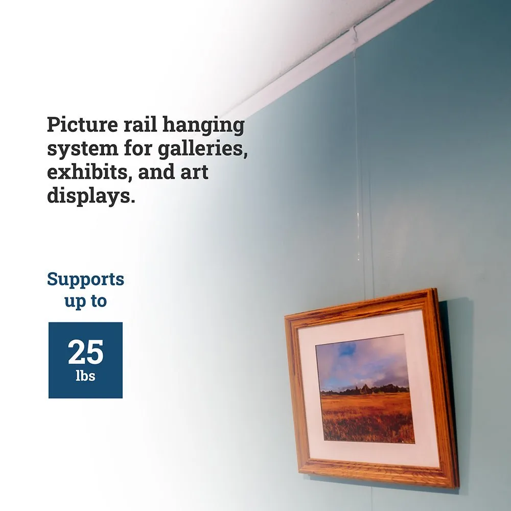 Gallery Kit with White Picture Rail Hooks  *****OUT OF STOCK UNTIL 12/10*****
