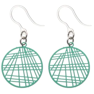 Geometric Art Dangles Hypoallergenic Earrings for Sensitive Ears Made with Plastic Posts