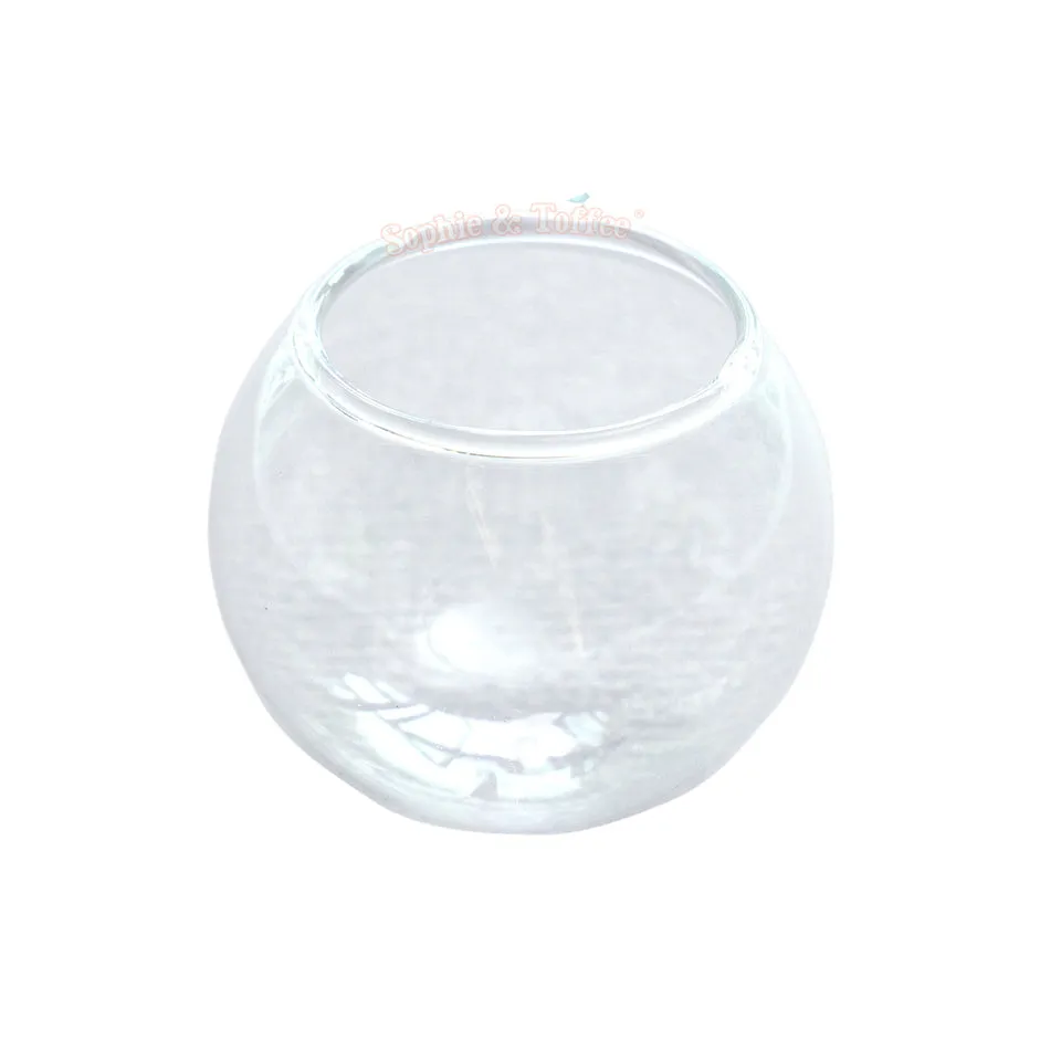 Glass Dome Fish Bowl Terrarium - 2 pieces (35mm)