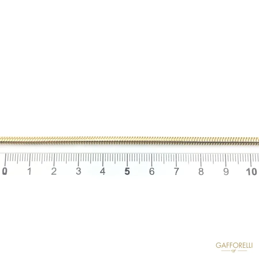 Gold Brass Round Wire Snake Chain - Art. 0824