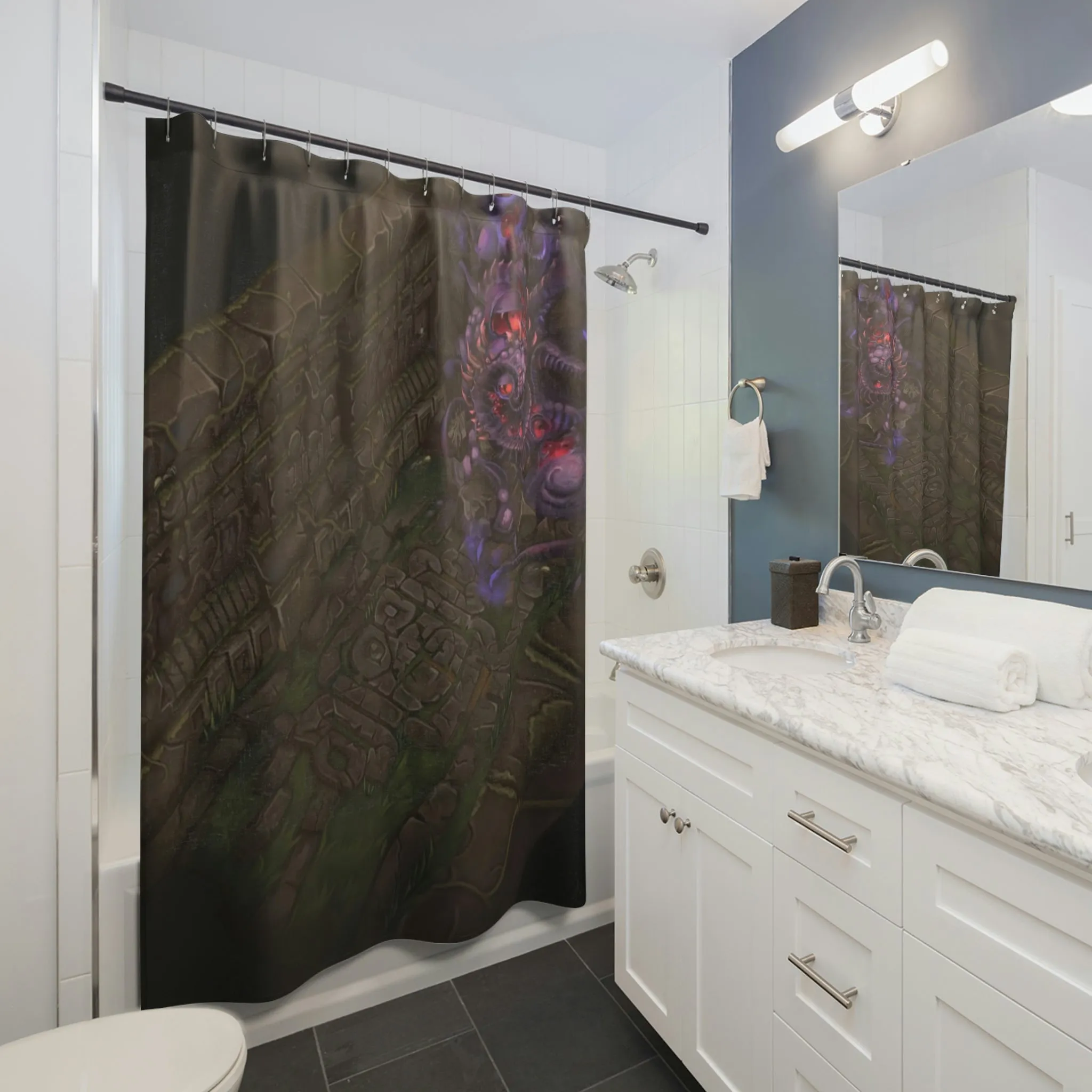 Hand-Painted Environment Bathroom Shower Curtains