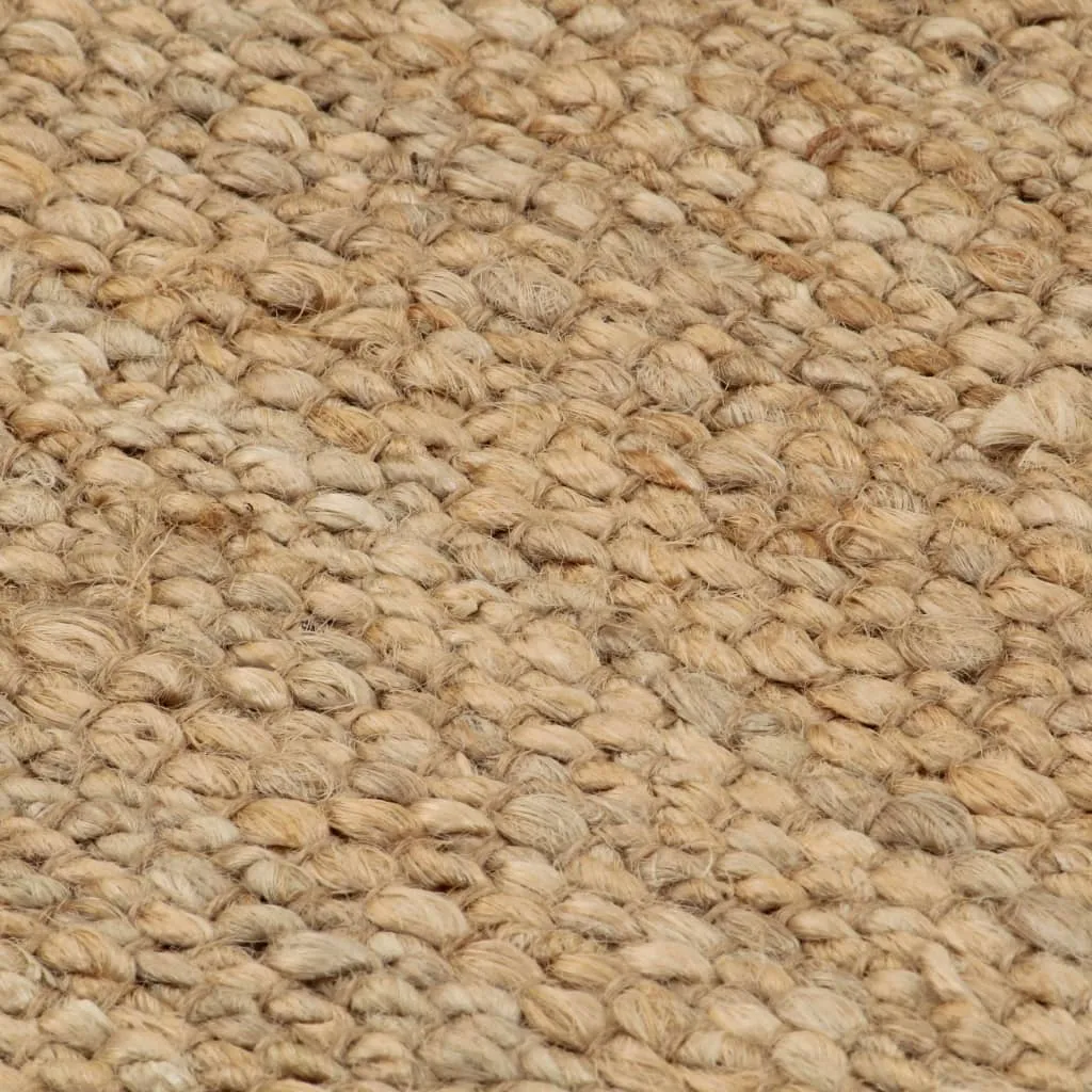 Hand-Woven Jute Area Rug 120x180 cm Natural