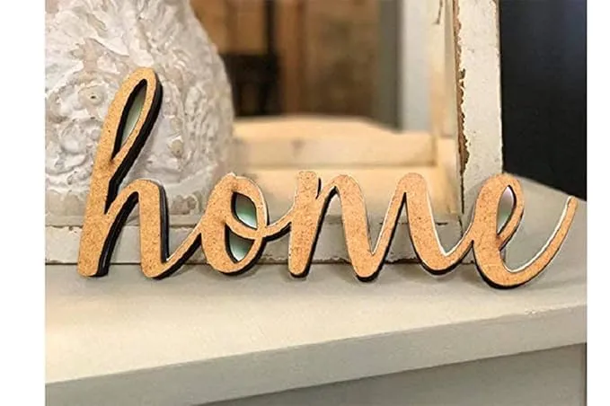 Huns Kitchen & Interior Small Home Cutout Home Room Party Wall Decoration Wall Art 5.5mm thickness (10x4)
