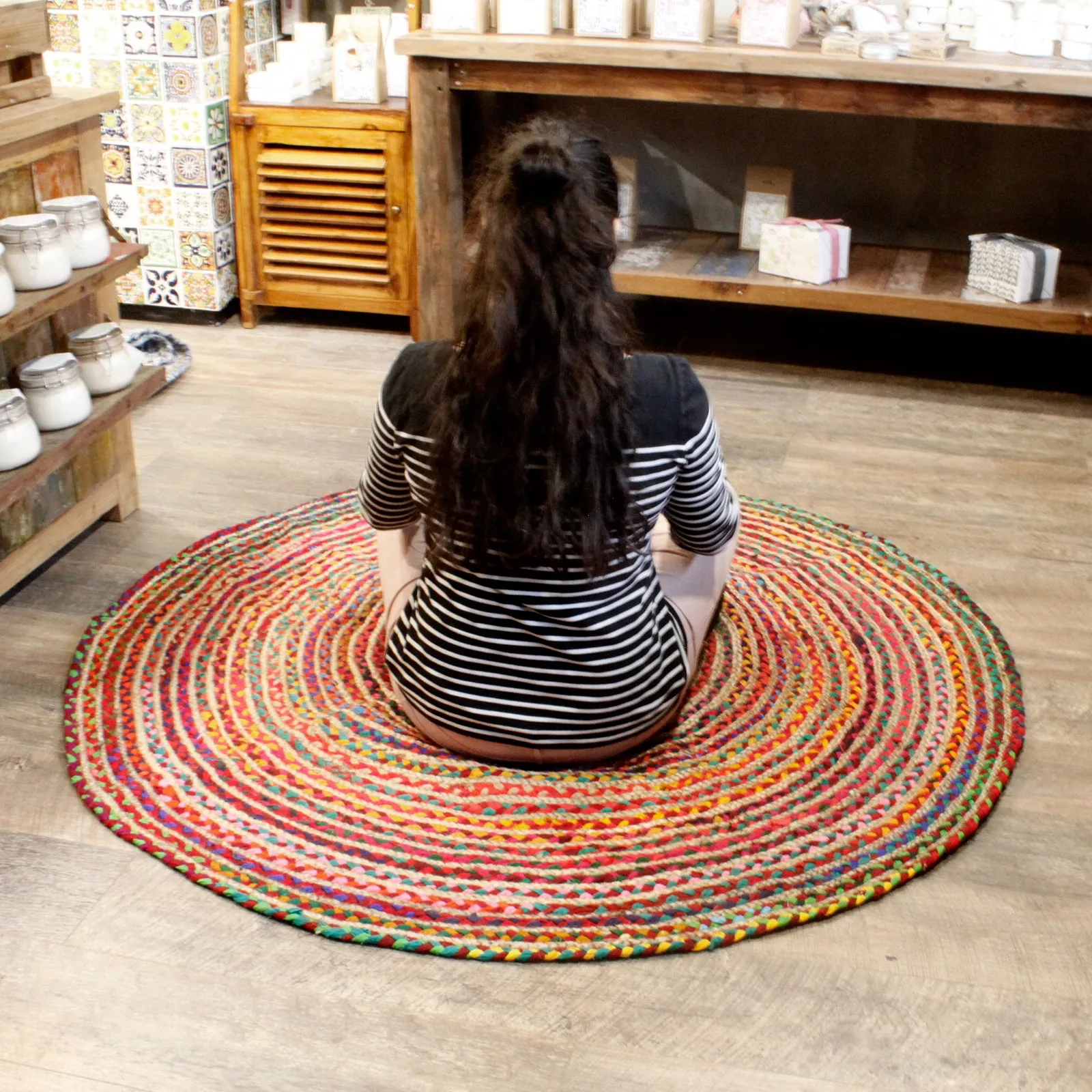 Jute & Recycled Cotton Rug - Choice of 3 Sizes