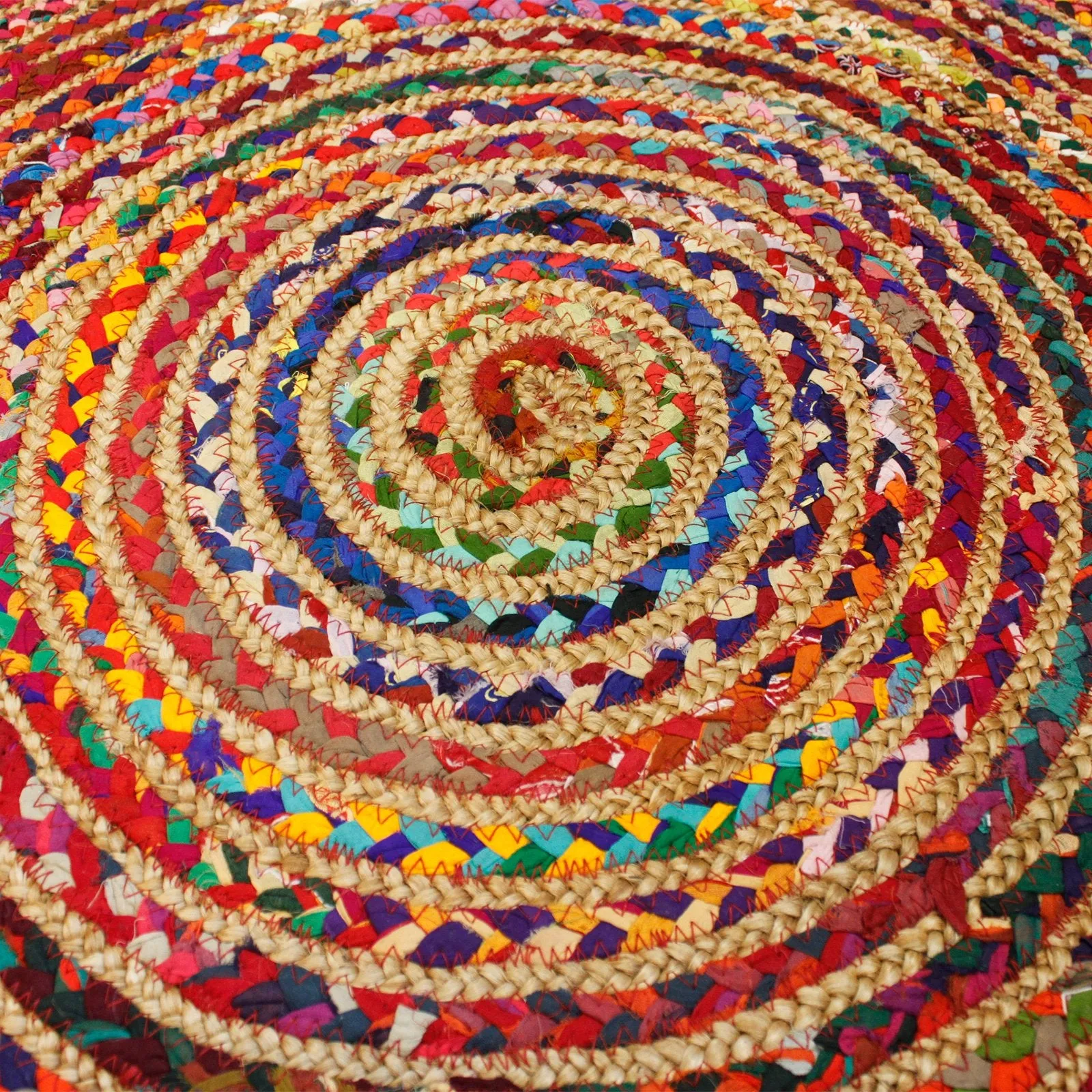 Jute & Recycled Cotton Rug - Choice of 3 Sizes