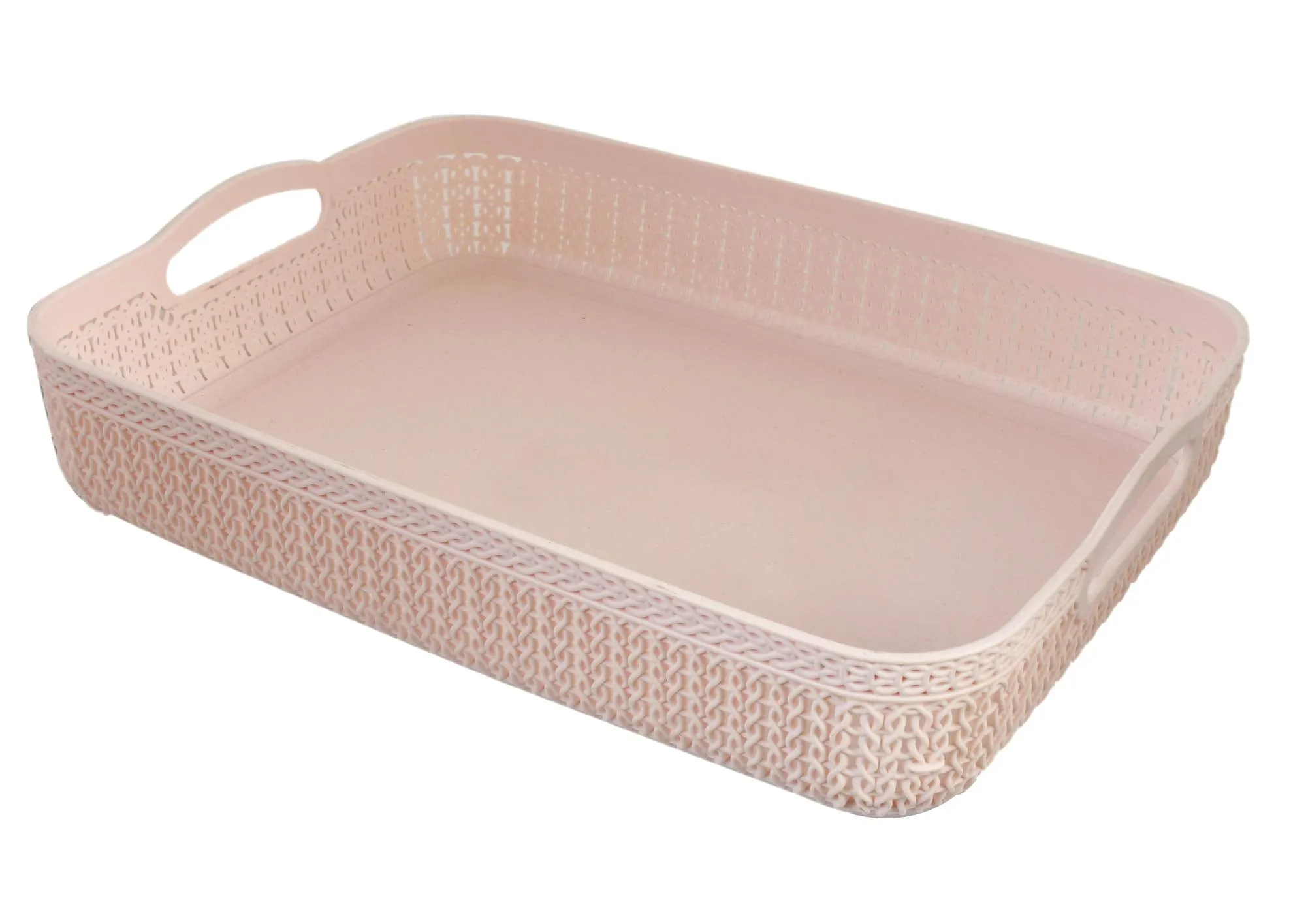 Kuber Industries Q-4 Unbreakable 4 Pieces Plastic Multipurpose Large Size Flexible Storage Baskets/Fruit Vegetable Bathroom Stationary Home Basket with Handles,Multi