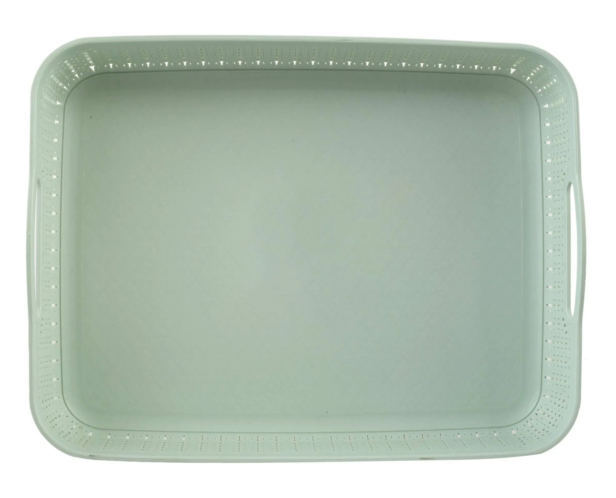 Kuber Industries Q-4 Unbreakable 4 Pieces Plastic Multipurpose Large Size Flexible Storage Baskets/Fruit Vegetable Bathroom Stationary Home Basket with Handles,Multi