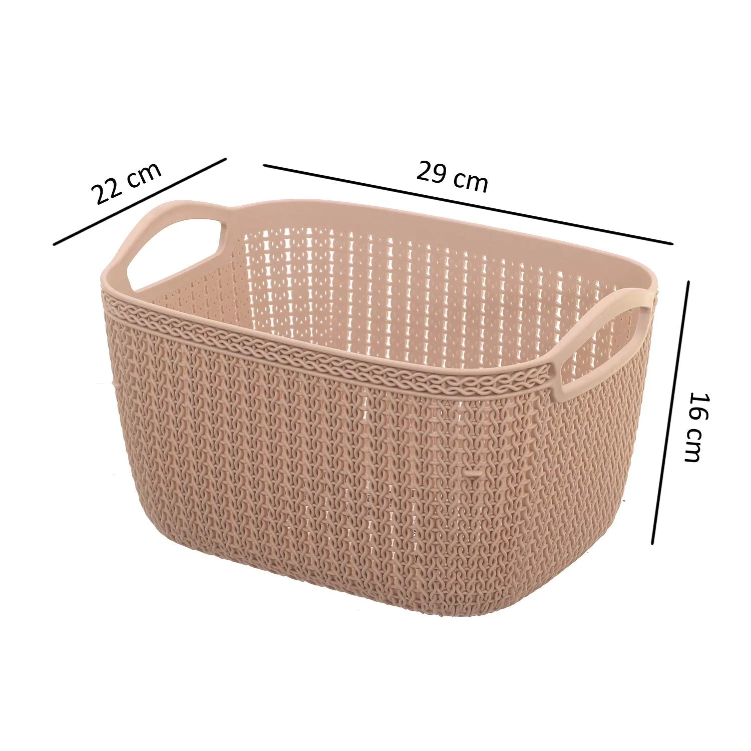 Kuber Industries Unbreakable Plastic Multipurpose Large Size Flexible Storage Baskets/Fruit Vegetable Kitchen Organizer with Handles (Assorted , CTKTC30616)