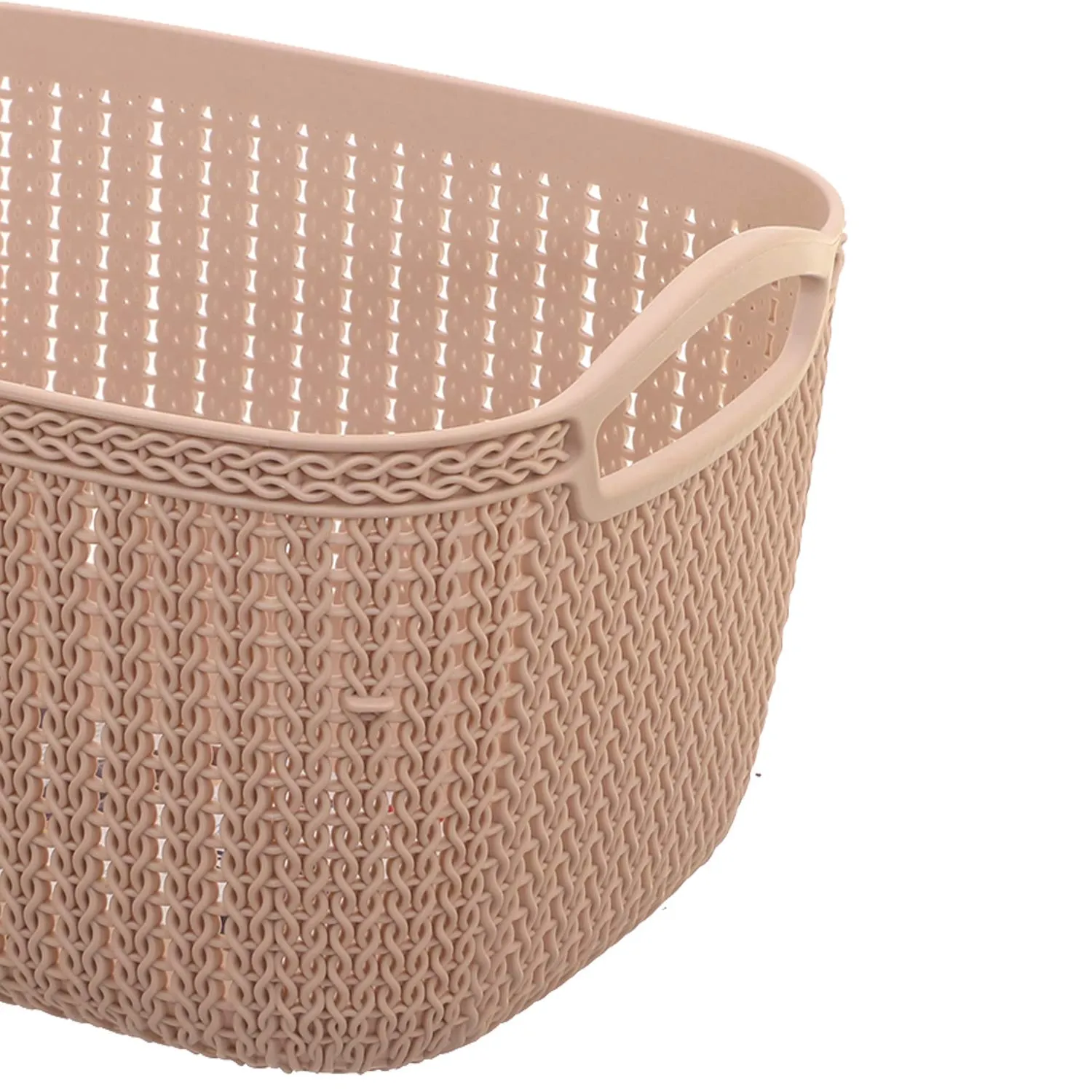 Kuber Industries Unbreakable Plastic Multipurpose Large Size Flexible Storage Baskets/Fruit Vegetable Kitchen Organizer with Handles (Assorted , CTKTC30616)