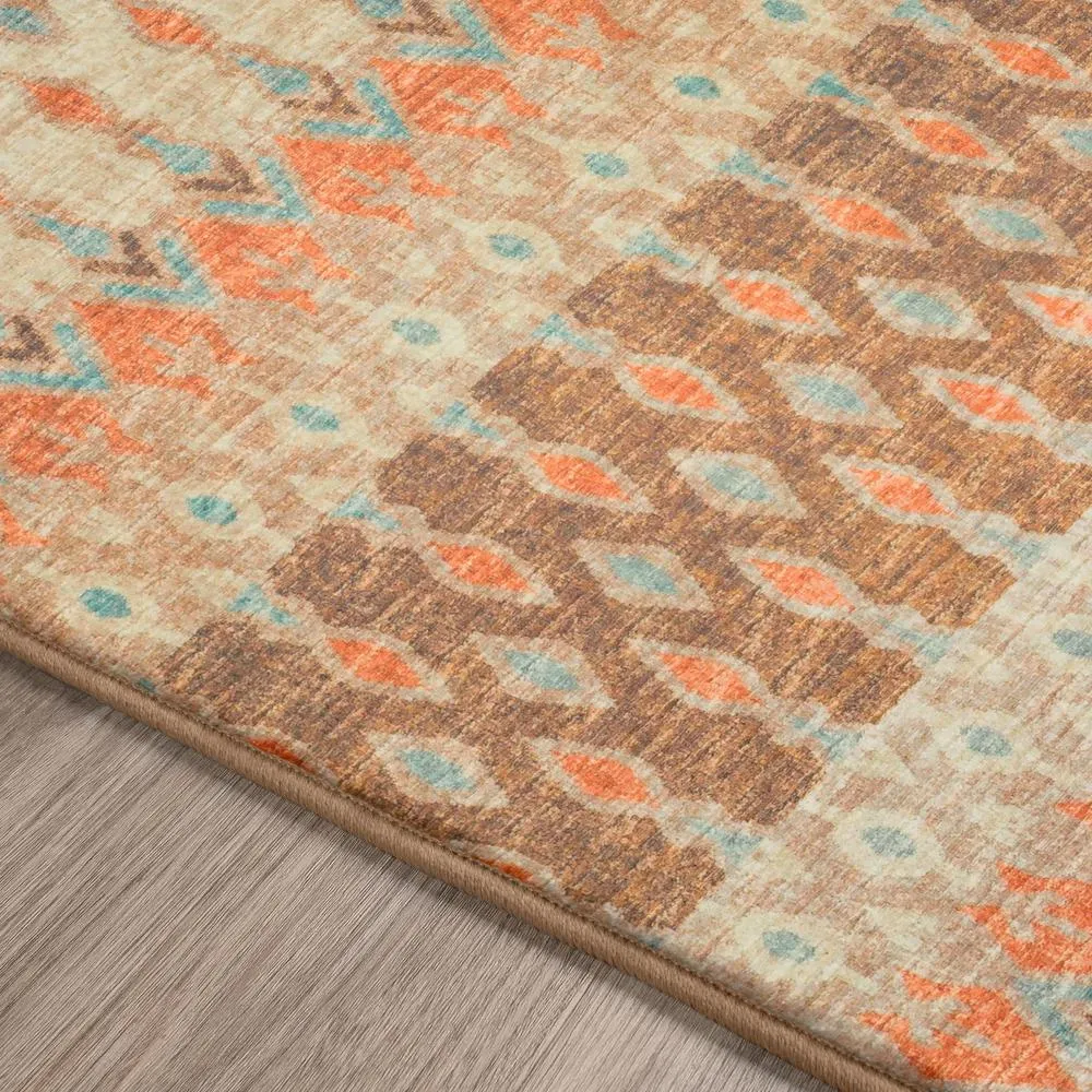 Large Modern and Contemporary Mocha 8' x 8' Round Rug