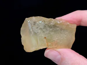 LIBYAN DESERT GLASS, Raw Crystal - Rare, 2A Grade, Large, 36.2g - Metaphysical, Healing Crystals and Stones, 47214
