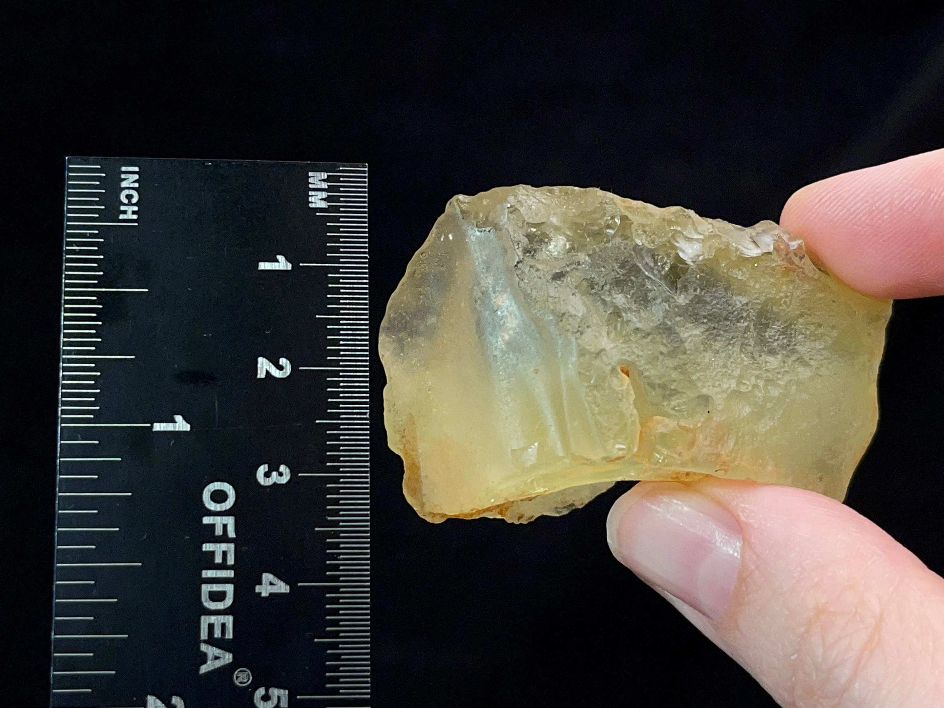 LIBYAN DESERT GLASS, Raw Crystal - Rare, 2A Grade, Large, 36.2g - Metaphysical, Healing Crystals and Stones, 47214