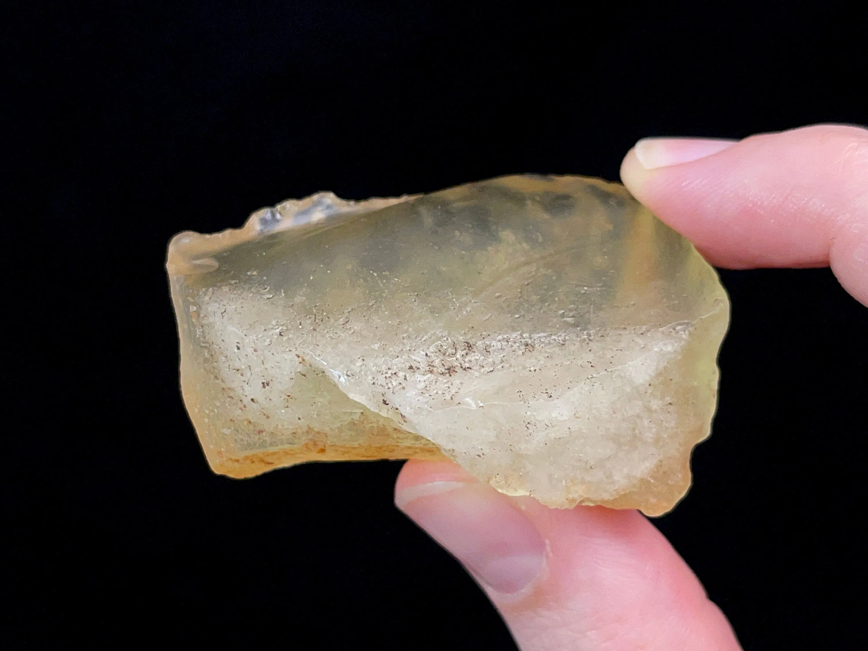 LIBYAN DESERT GLASS, Raw Crystal - Rare, 2A Grade, Large, 36.2g - Metaphysical, Healing Crystals and Stones, 47214