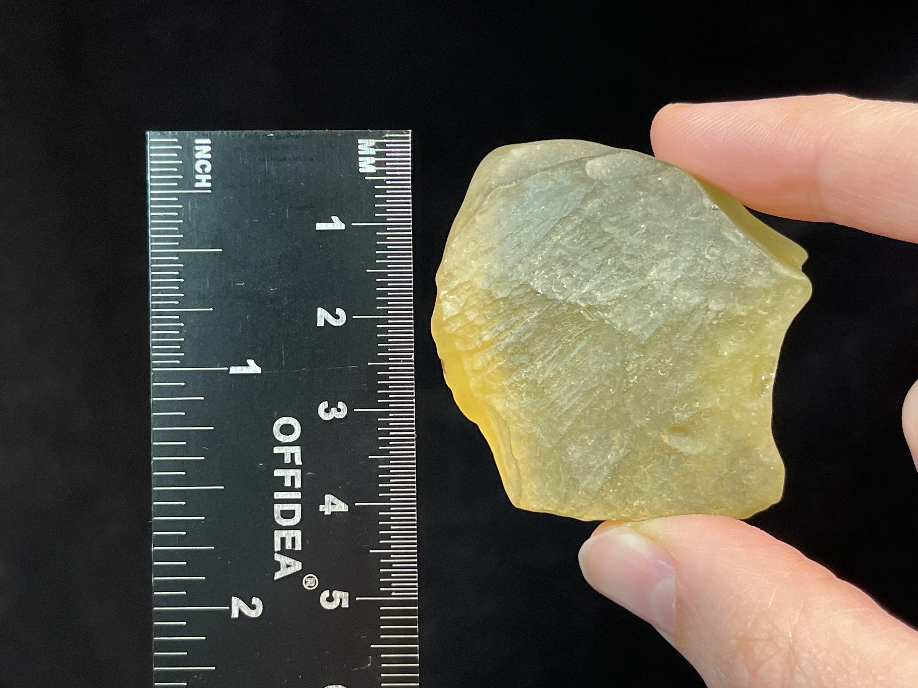 LIBYAN DESERT GLASS, Raw Crystal - Rare, 2A Grade, Large, 41.2g - Metaphysical, Healing Crystals and Stones, 46801