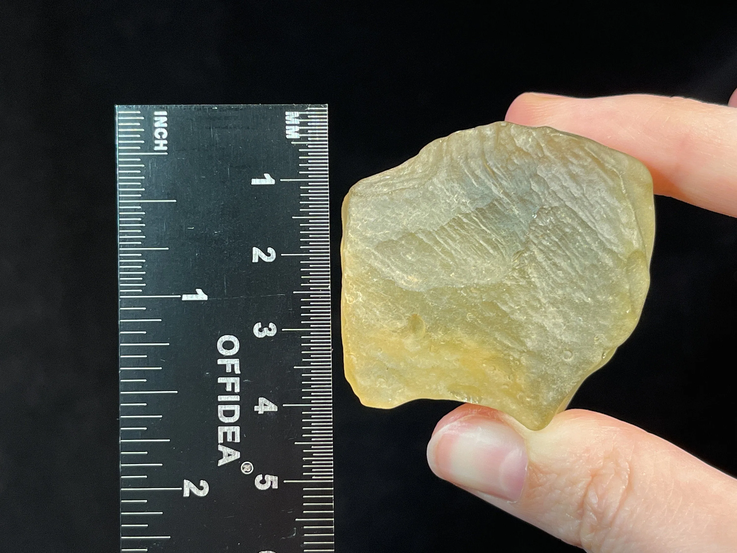LIBYAN DESERT GLASS, Raw Crystal - Rare, 2A Grade, Large, 41.2g - Metaphysical, Healing Crystals and Stones, 46801