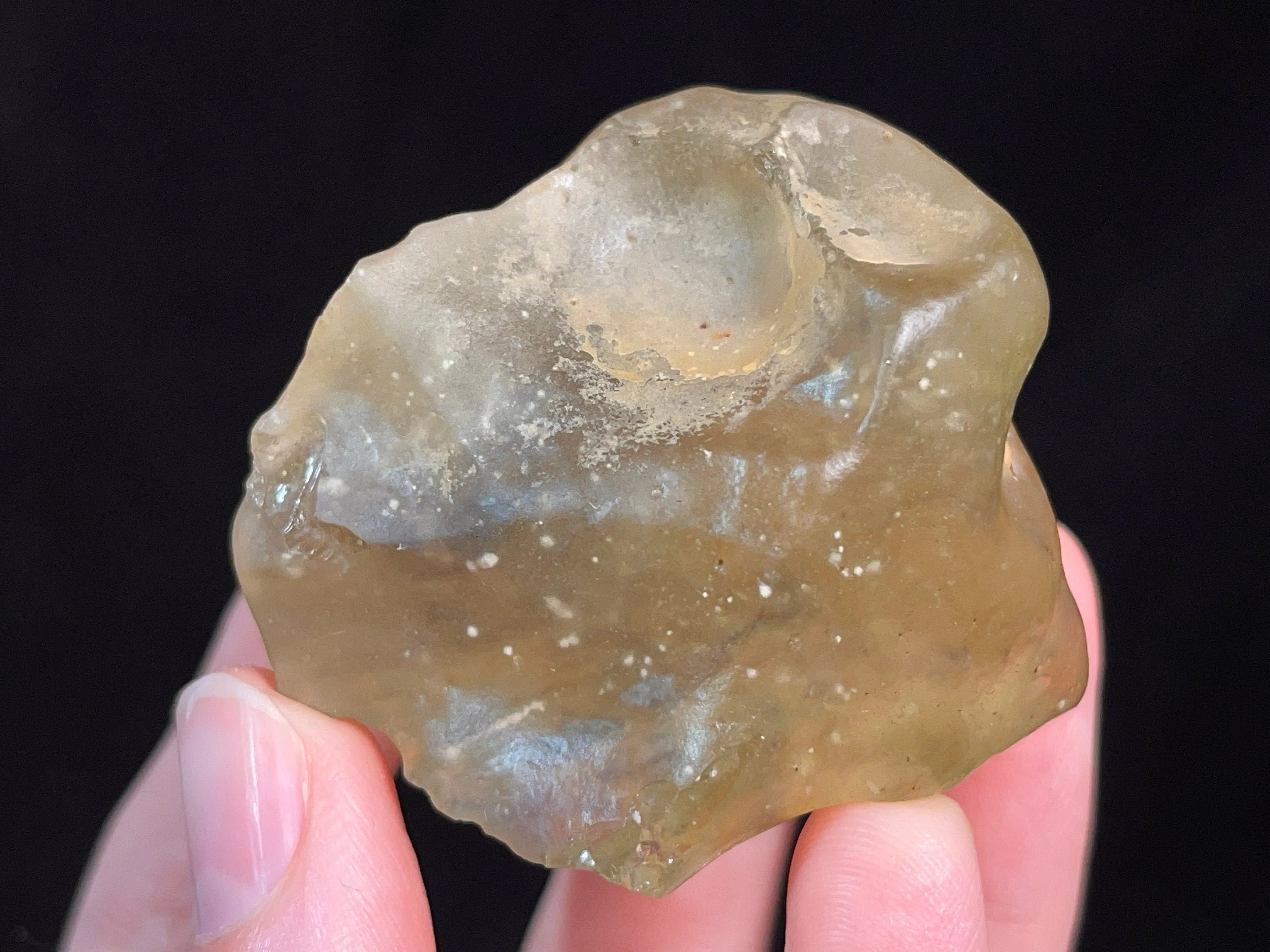 LIBYAN DESERT GLASS, Raw Crystal - Rare, 2A Grade, Large, 54.7g - Metaphysical, Healing Crystals and Stones, 46796