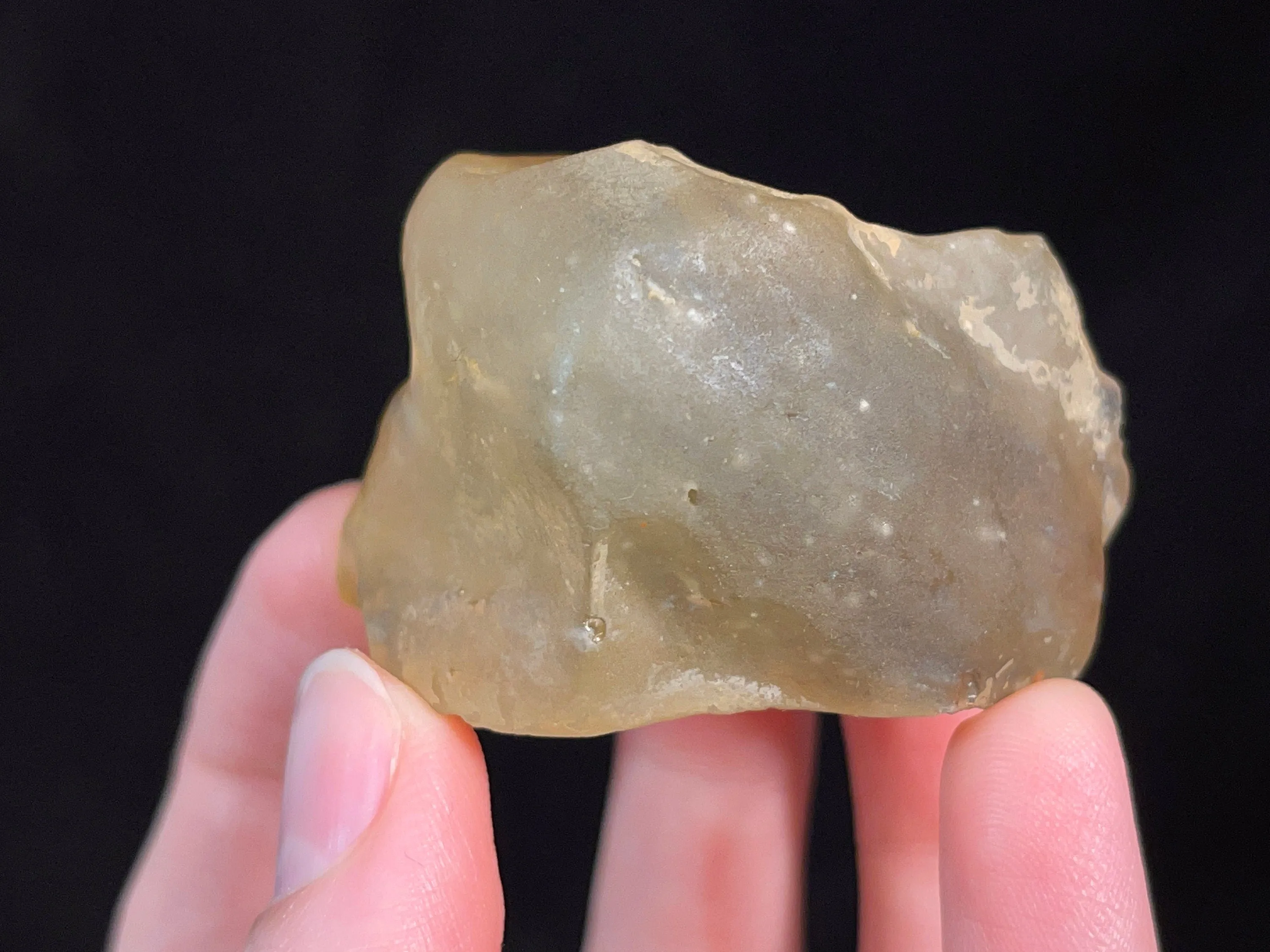 LIBYAN DESERT GLASS, Raw Crystal - Rare, 2A Grade, Large, 54.7g - Metaphysical, Healing Crystals and Stones, 46796