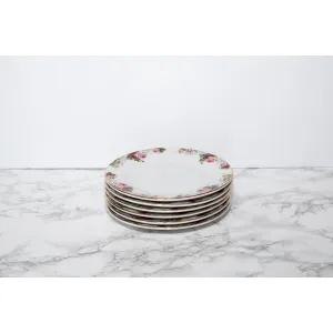 Limited Edition: Vintage Bloom Dessert Plates (6) - Sustainable Beauty for Every Dessert