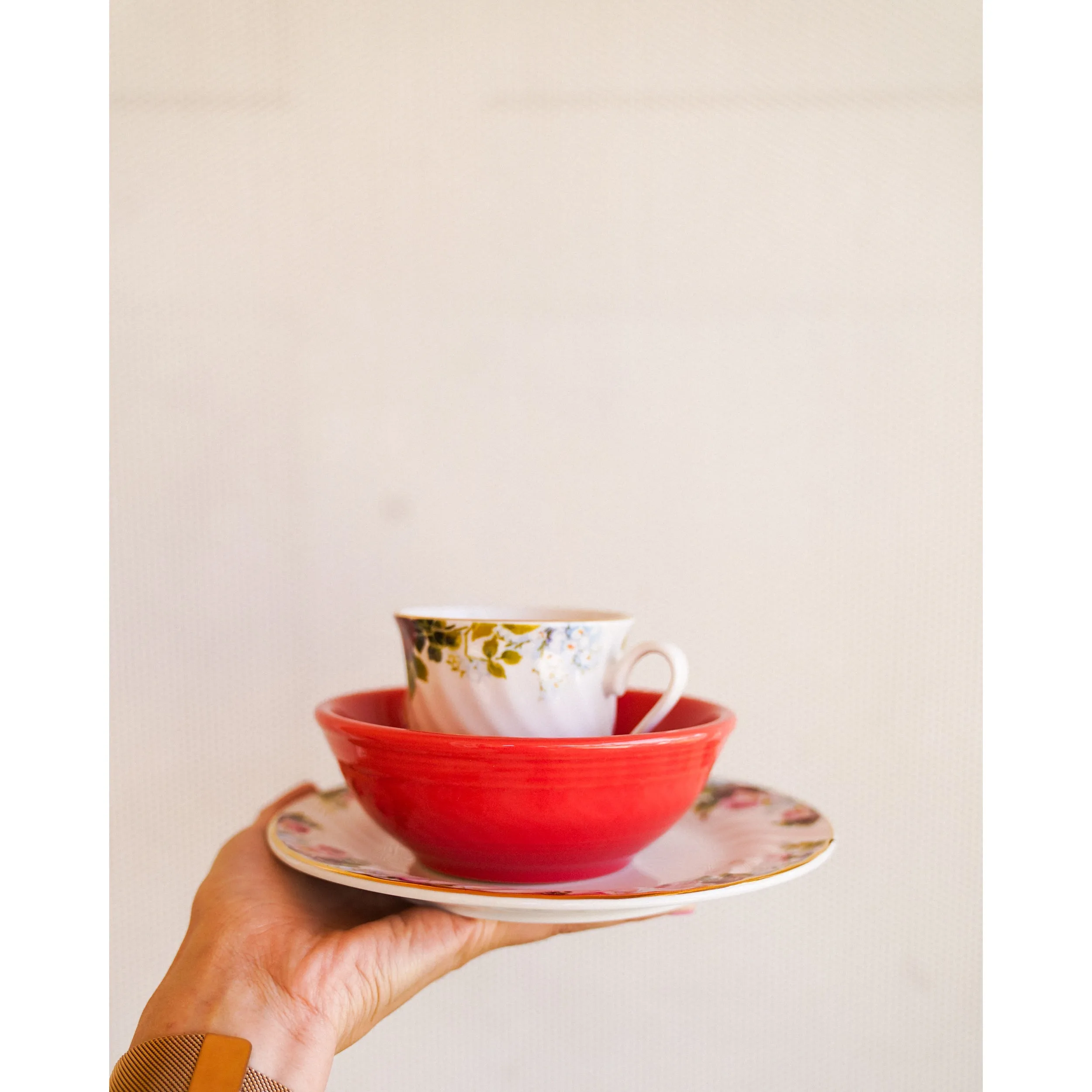 Limited Edition: Vintage Bloom Dessert Plates (6) - Sustainable Beauty for Every Dessert