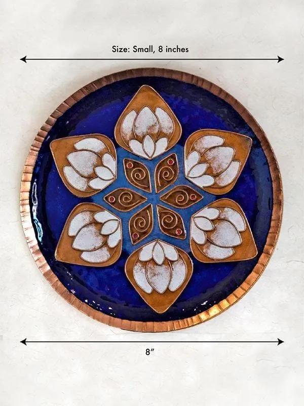 Lotus Wall Plate Blue