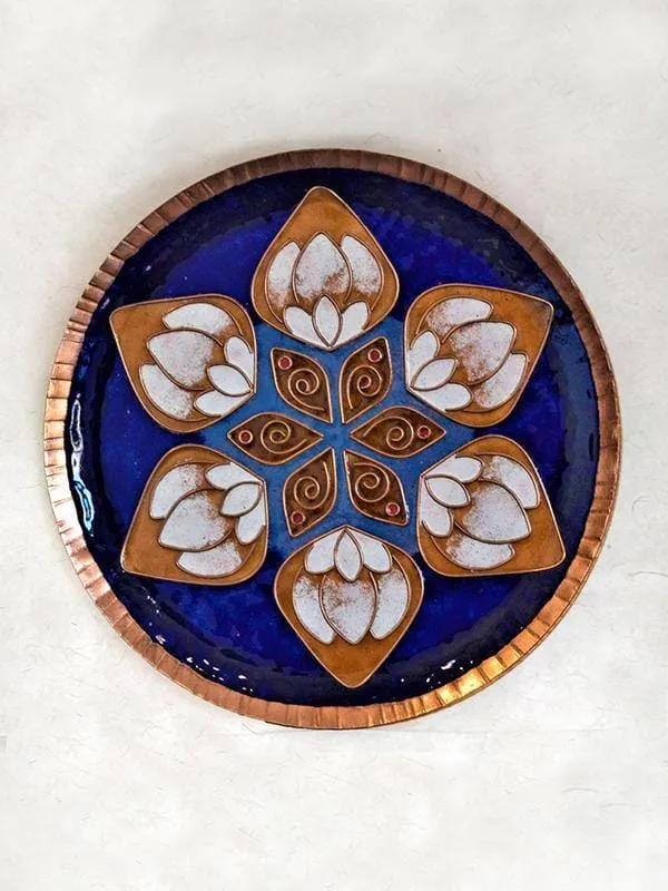 Lotus Wall Plate Blue