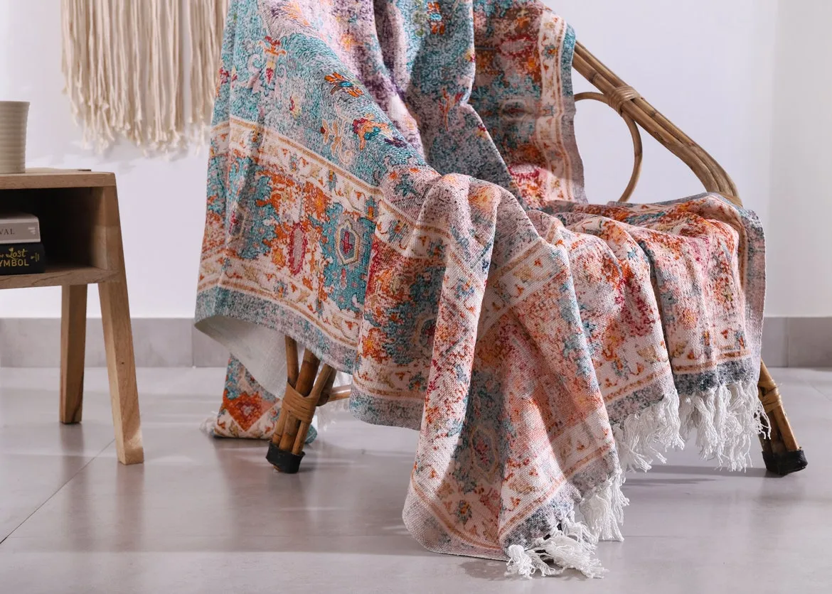 Luxury Throw Rug - Azure Wool | Rustic Home Decor