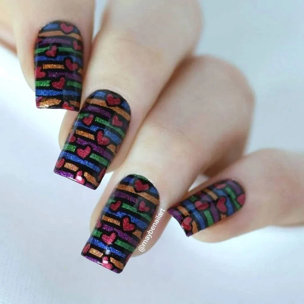 Maniology Classic Beauty Hearts   Stars - Nail Stamping Plate