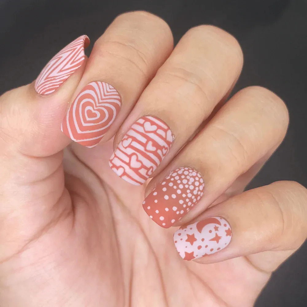 Maniology Classic Beauty Hearts   Stars - Nail Stamping Plate