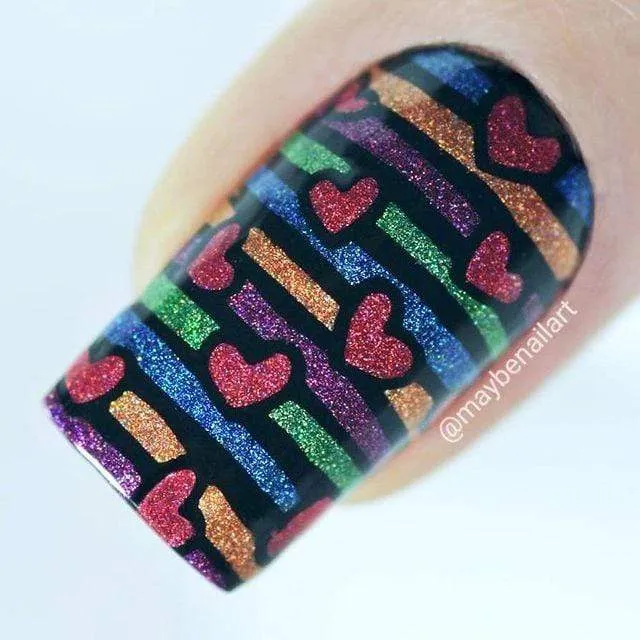Maniology Classic Beauty Hearts   Stars - Nail Stamping Plate