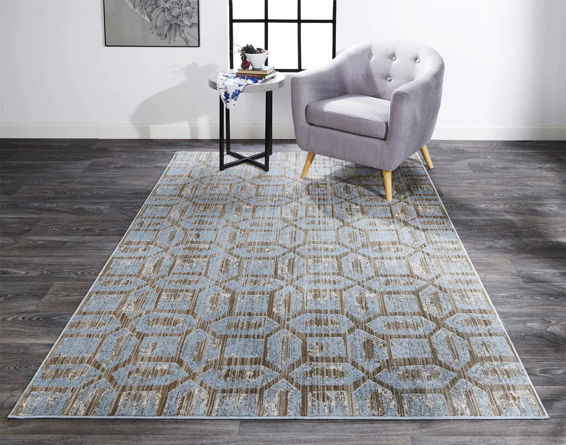 Milton 6533472F Blue/Taupe Rug