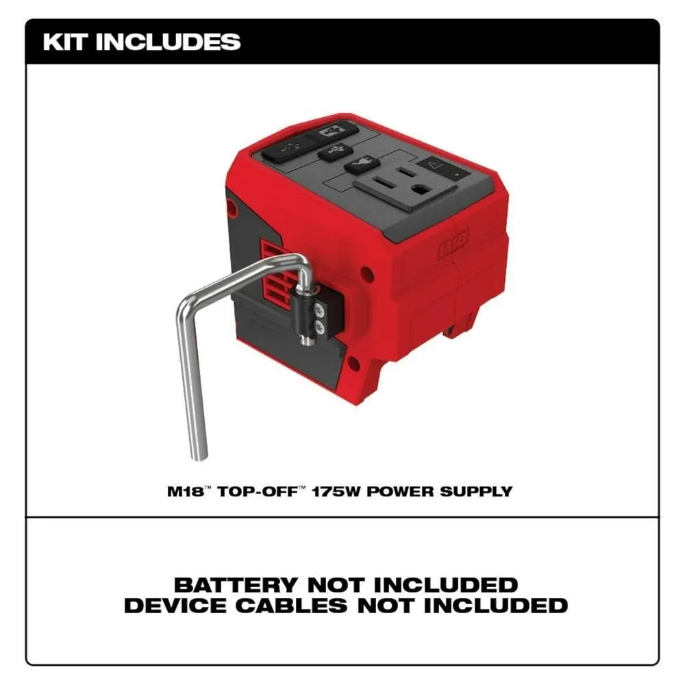 Milwaukee 2846-21HO M18 18-Volt 175-Watt Lithium-Ion Powered Compact Inverter with 6.0 Ah Battery
