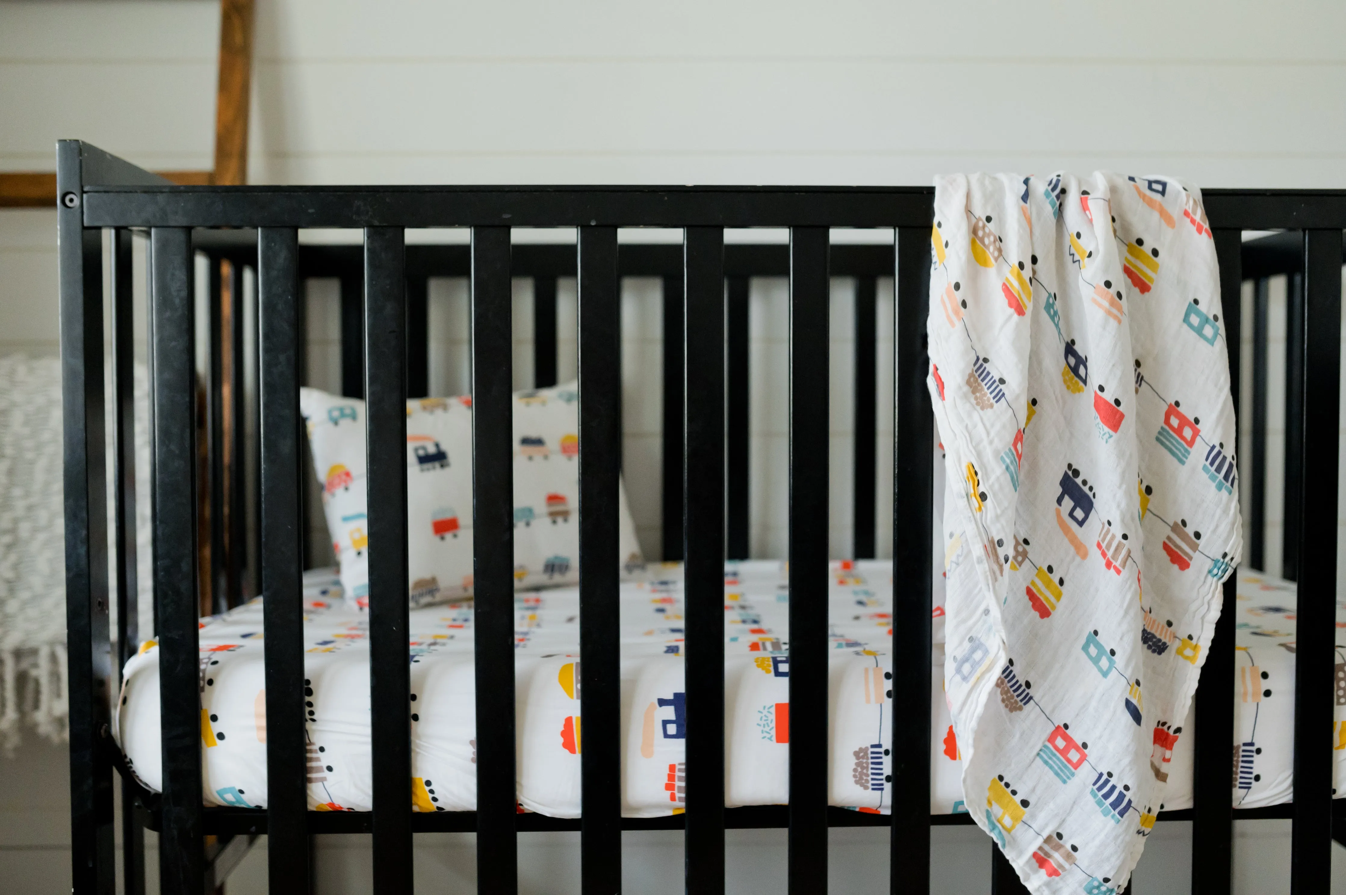 Muslin Swaddle Blanket - Trains
