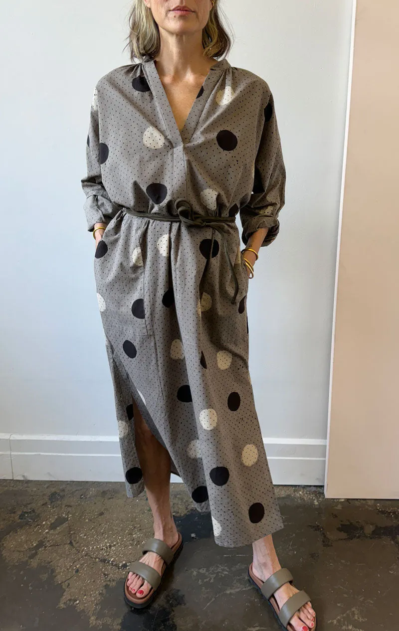Natural Dye Dabu Dot caftan