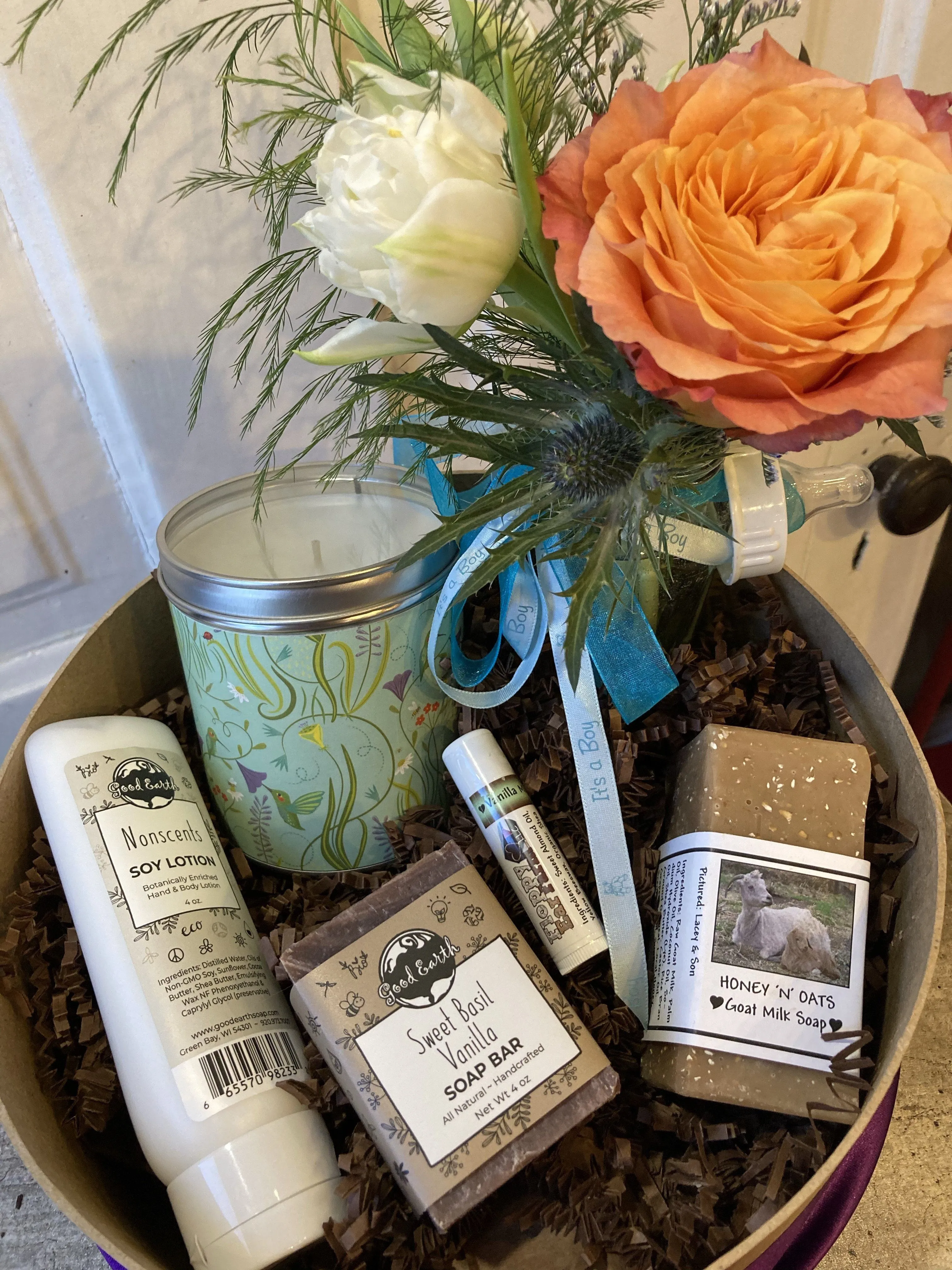 new mom basket (baby boy)