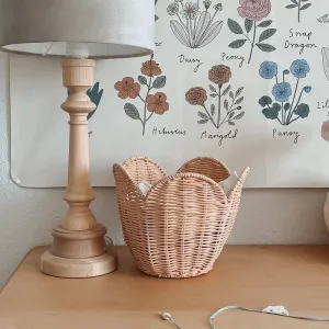 Olli Ella - Rattan Lily Basket Set - Seashell Pink