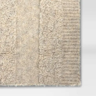 Open Box - Cozy Bubble Knit Striped Throw Blanket Neutral - Threshold