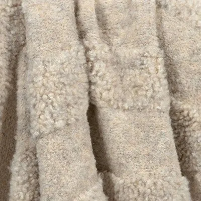 Open Box - Cozy Bubble Knit Striped Throw Blanket Neutral - Threshold