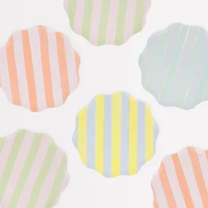 Pastel Stripe Side Plates (Set of 8)