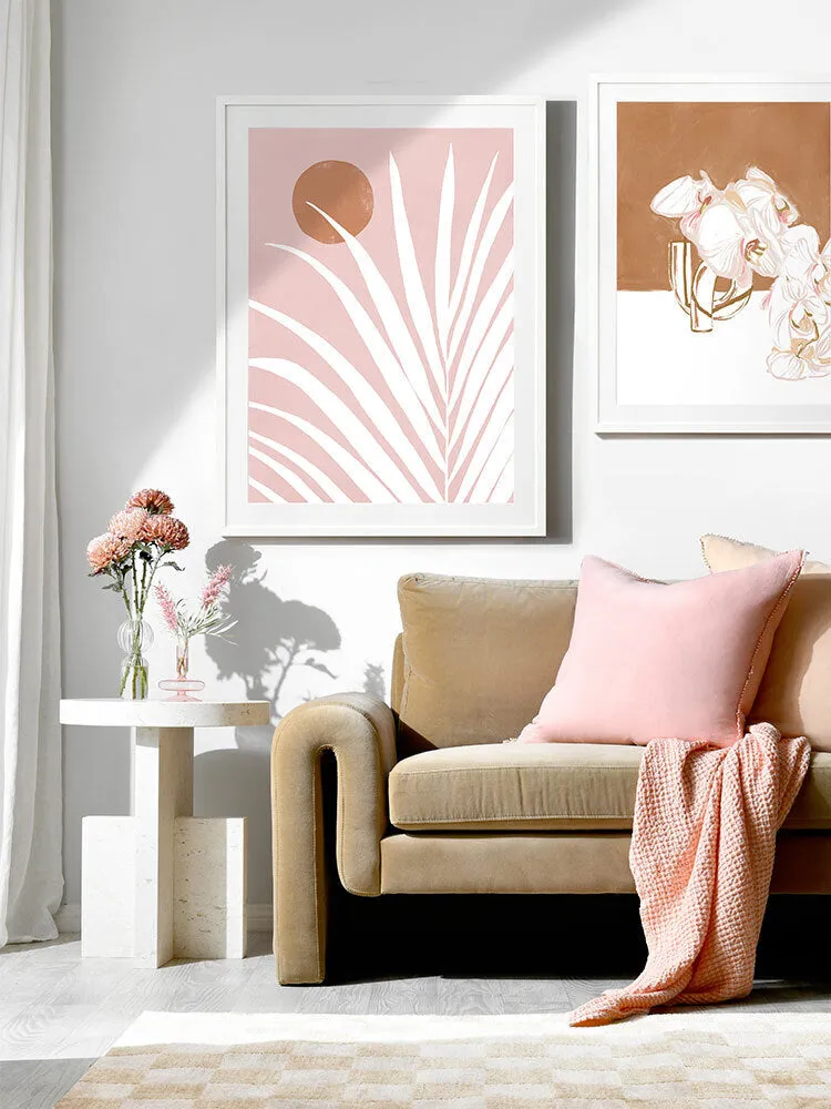 Pink Oversize Linen Cushion - 60x60cm