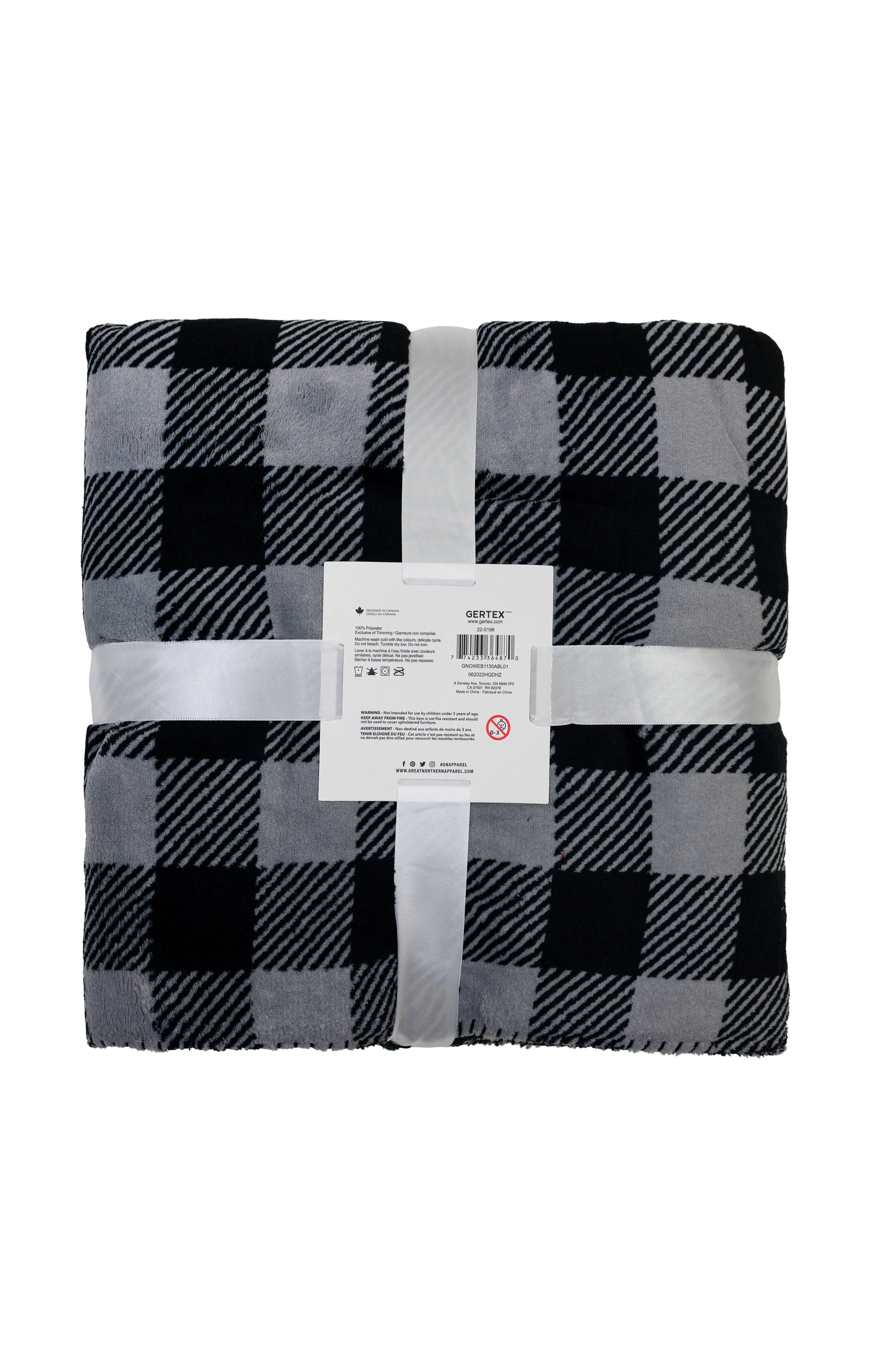 Plaid Faux Shearling Throw - 120X150 Cm