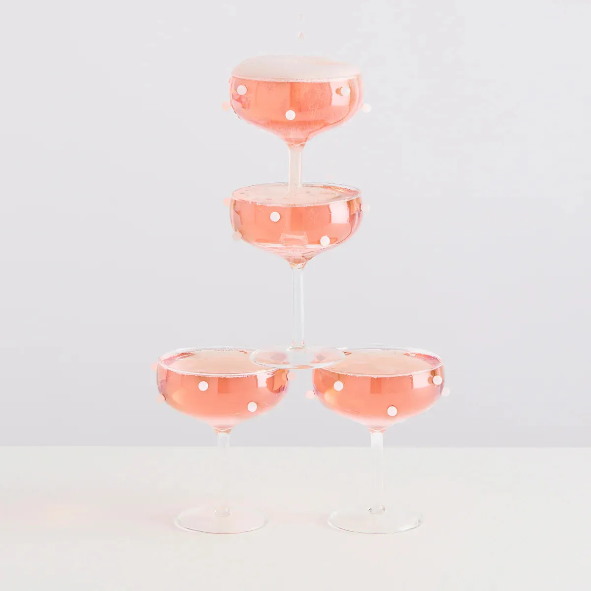 Pomponette Coupes Clear White